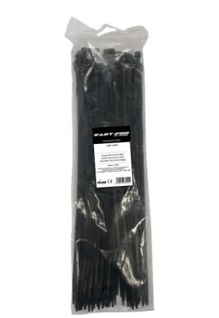 CONFEZIONE FASCETTE 360X4,8 MM NERO