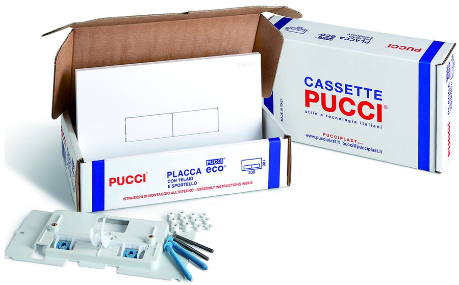 KIT PLACCHE 'ECO' BIANCO 33x18 cm PER SOSTITUZIONE DI CASSETTE PUCCI DI EPOCA 1992-2010