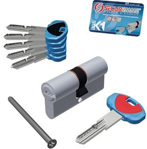 CILINDRO SAGOMATO EVO K1 3100-C SECUREMME OTT.NICH.SATIN CHIAVI 5 MM 100 40+60
