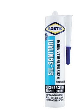 SILICONE ACETICO PER SANITARI BOSTIK TRASPARENTE ML 280