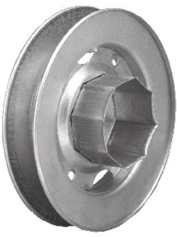 PULEGGIA ZINCATA Ø18 cm PER RULLO OTTAGONALE Ø 60 mm