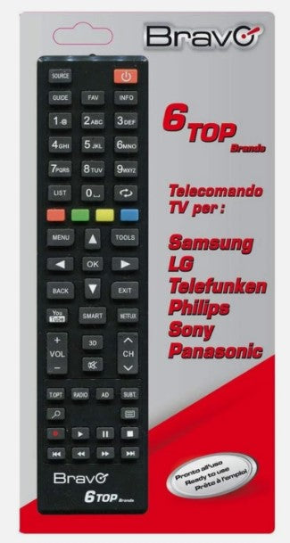 TELECOMANDO UNIVERSALE 6 TOP BRANDS