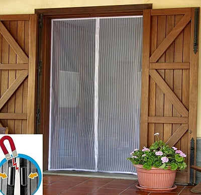 ZANZARIERA MAGNETICA PER FINESTRE 140×240 cm BIANCA