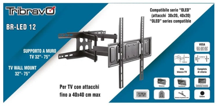 SUPPORTO PER TV BR LED 12 V2 32"-75"