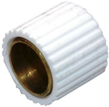 BLISTER 12 SOSTEGNI IN OTTONE CON GOMMA BIANCA Ø 12 mm