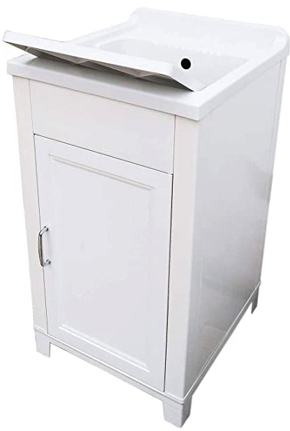 LAVATOIO BIANCO 1 ANTA IN RESINA ANTIACIDO 45×50 cm. ALTEZZA 85 cm