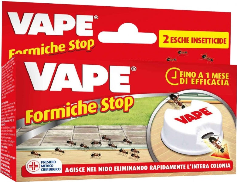 CONFEZIONE 2 ESCHE INSETTICIDA VAPE FORMICHE STOP
