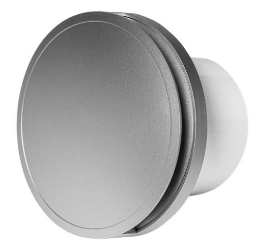ASPIRATORE TONDO ELETTRICO IN ABS DECORATIVO CROMO DIM. ø141 MM - PORTATA 100 M³/H - 19 W - ø 100 FORO