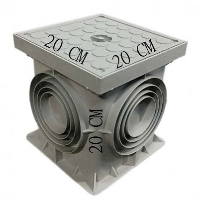 POZZETTO CARRABILE CON COPERCHIO 20X20X20 cm