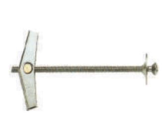 TASSELLI AD ANCORA SIMMETRICA PESANTE IN ACCIAIO + VITE COMBINATA M4 MM.12