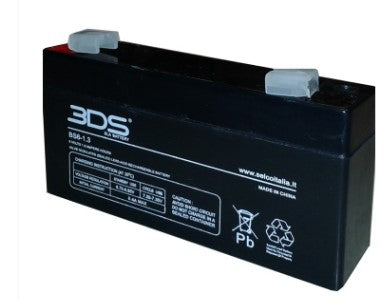 BATTERIA AL PIOMBO RICARICABILE 6V 1.3AH