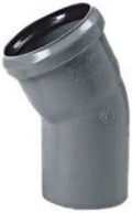 CURVA AD INNESTO 30° PER SCARICO DIAMETRO 40 mm IN POLIPROPILENE COLORE GRIGIO BAMPI SISTEMA BAMPLAST