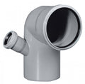 CURVA GRIGIA PP 87½° DIAMETRO 110 mm CON 1 ATTACCO DESTRO DIAMETRO 50 mm BAMPI SISTEMA BAMPLAST