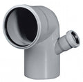 CURVA GRIGIA PP 87½° DIAMETRO 110 mm CON 1 ATTACCO SINISTRO DIAMETRO 50 mm BAMPI SISTEMA BAMPLAST