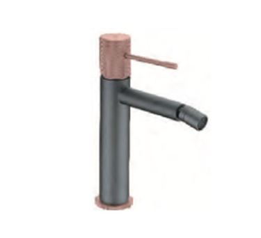 MISCELATORE BIDET GRIGIO OPACO/CHAMPAGNE SERIE LINE