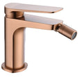 MISCELATORE BIDET SERIE NAPOLI ORO ROSA SPAZZOLATO