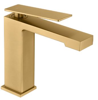MISCELATORE LAVABO SERIE PISA ORO SPAZZOLATO