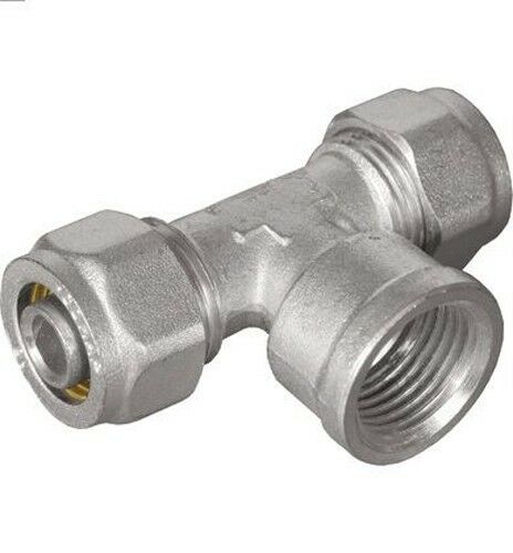 RACCORDO A "T" INTERMEDIO FILETTATO FEMMINA A STRINGERE Ø 20×3/4"×20