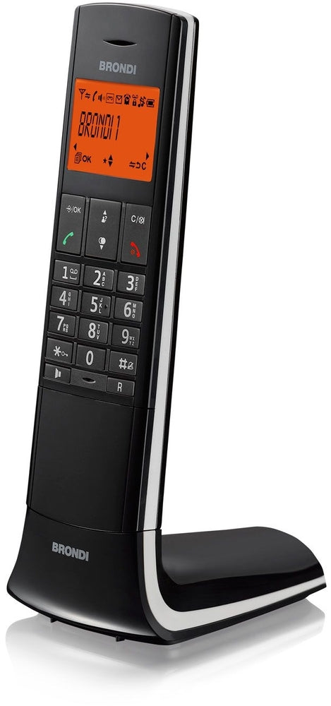 TELEFONO CORDLESS NERO BRONDI LEMURE