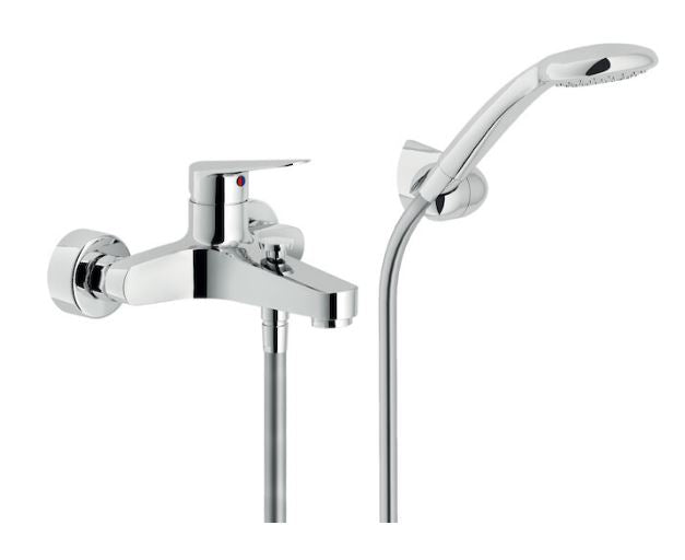 VASCA MONOCOMANDO ESTERNO CON SET DOCCIA CROMO NOBILI