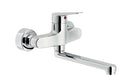 MISCELATORE MONOCOMANDO LAVELLO A PARETE SERIE BLUES CROMO
