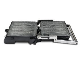 BISTECCHIERA INOX 2000W CON TERMOSTATO PIASTRE PETRAVERA STACCABILI 29,3X23CM