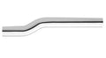 TUBO CANOTTO ECCENTRICO PER SCARICO WC IN OTTONE CROMATO 30X300