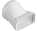 GIUNTO ORIZZONTALE IN ABS PER PASSAGGIO DA TUBO TONDO A RETTANGOLARE E VICEVERSA Ø100/120 x 60 mm