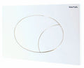 CPLAFLOW1 - PLACCA BIANCA LUCIDO FLOW PER CASSETTA INCASSO WC BAMPI 2 TASTI