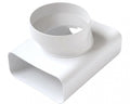 RACCORDO A "T" VERTICALE PER PASSAGGIO DA TUBO RETTANGOLARE A TONDO E VICEVERSA 120x60 mm