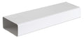TUBO RETTANGOLARE IN PVC  L=1,5 mt. Ø120x60 mm PER SISTEMA DI AERAZIONE CANALIZZATA
