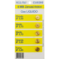 KIT 5 UGELLI PER GAS GPL 6 MB COMPATIBILI ARISTON ZANUSSI Ø 0,50-0,85 mm