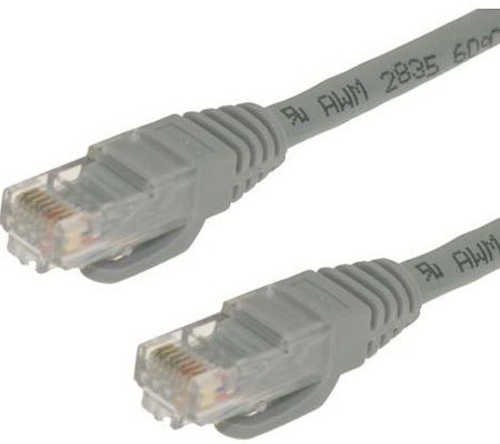 CAVO DI RETE UTP CAT.6 RJ45 IN CCA 5 METRI GRIGIO