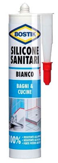 SILICONE PER SANITARI BIANCO BOSTIK IN CARTUCCIA DA 280 ml