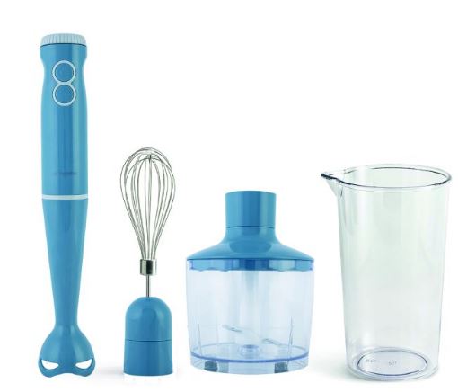 FRULLATORE A IMMERSIONE 3IN1 CARTA DA ZUCCHERO PLASTICA-ACCIAIO INOX BLU 500 ML 400 WATT