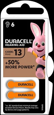 BLISTER 6 BATTERIE PER APPARECCHI ACUSTICI DURACELL FORMATO 312