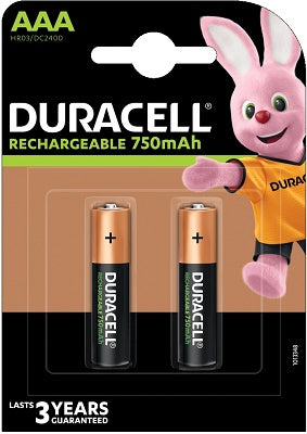 BLISTER 2 BATTERIE RICARICABILI MINISTILO (AAA) DURACELL
