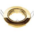 FARETTO ORIENTABILE DA INCASSO GU10 PER LAMPADE LED O ALOGENE Ø 50 mm. FINITURA ORO