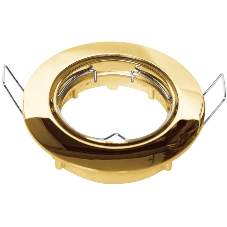 FARETTO ORIENTABILE DA INCASSO GU10 PER LAMPADE LED O ALOGENE Ø 50 mm. FINITURA ORO