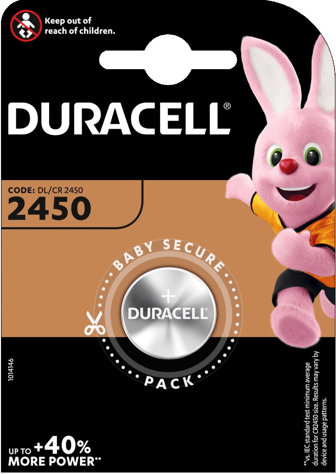 BATTERIA SPECIALISTICA A BOTTONE 3V DURACELL 2450