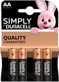 DURACELL SIMPLY STILO (AA). BLISTER 4 PILE