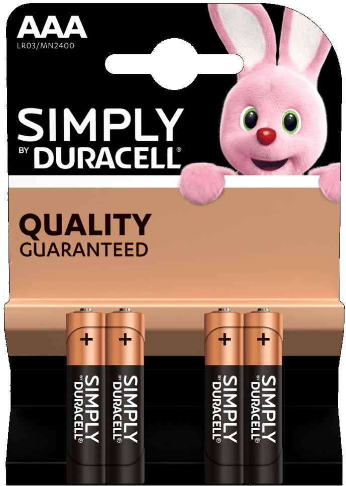 DURACELL SIMPLY MINISTILO (AAA). BLISTER 4 PILE
