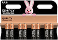 DURACELL SIMPLY STILO AA 1500. BLISTER 8 PILE
