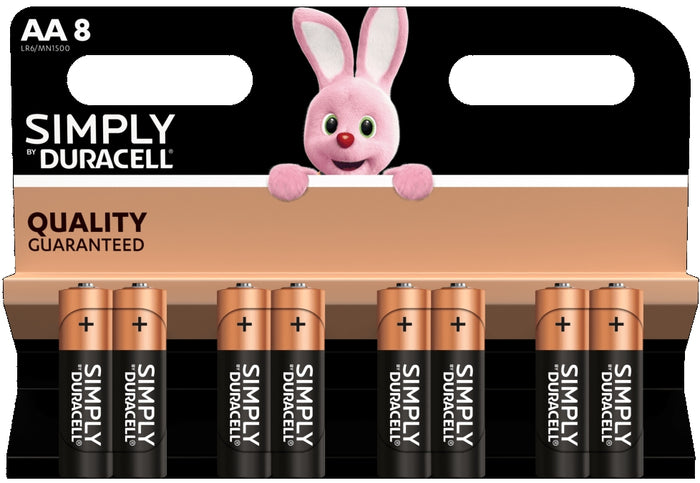 DURACELL SIMPLY STILO AA 1500. BLISTER 8 PILE