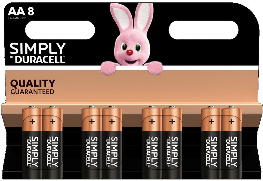 DURACELL SIMPLY STILO AA 1500. BLISTER 8 PILE