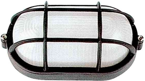 PLAFONIERA DA ESTERNO IMPERMEABILE NERA 100W E27 IP54