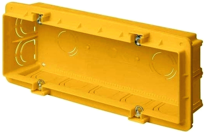 SCATOLA DA INCASSO 6 POSTI GIALLA 178×70×48 mm