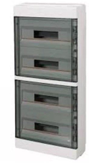 CENTRALINO CON PORTA TRASPARENTE IP40 72 MODULI
