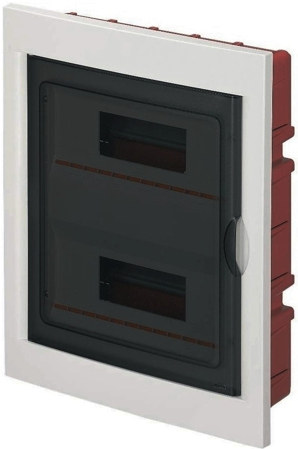 CENTRALINO DA INCASSO IP40 24 MODULI GRIGIO CON PORTA TRASPARENTE