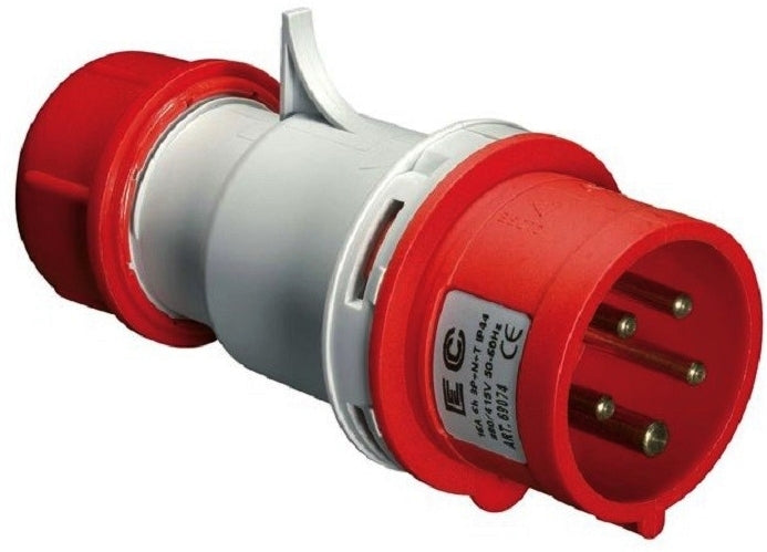 SPINA MOBILE DRITTA ROSSA 3P+N+T 16A 380V IP44